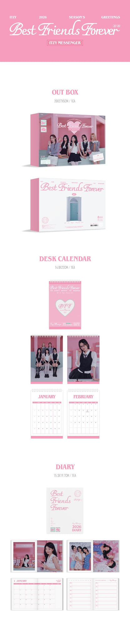 [PRE-ORDER] ITZY - 2026 SEASON'S GREETINGS 'Best Friends Forever' + Photocard Set POB