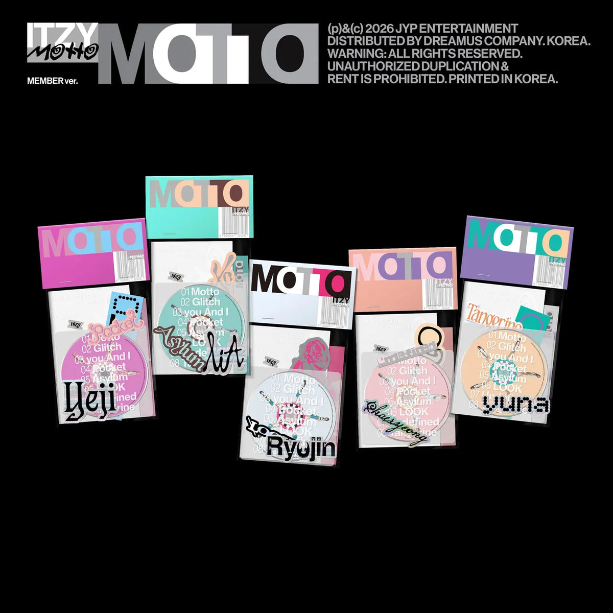 ITZY - 12th Mini Album 'Motto' (Member ver.)