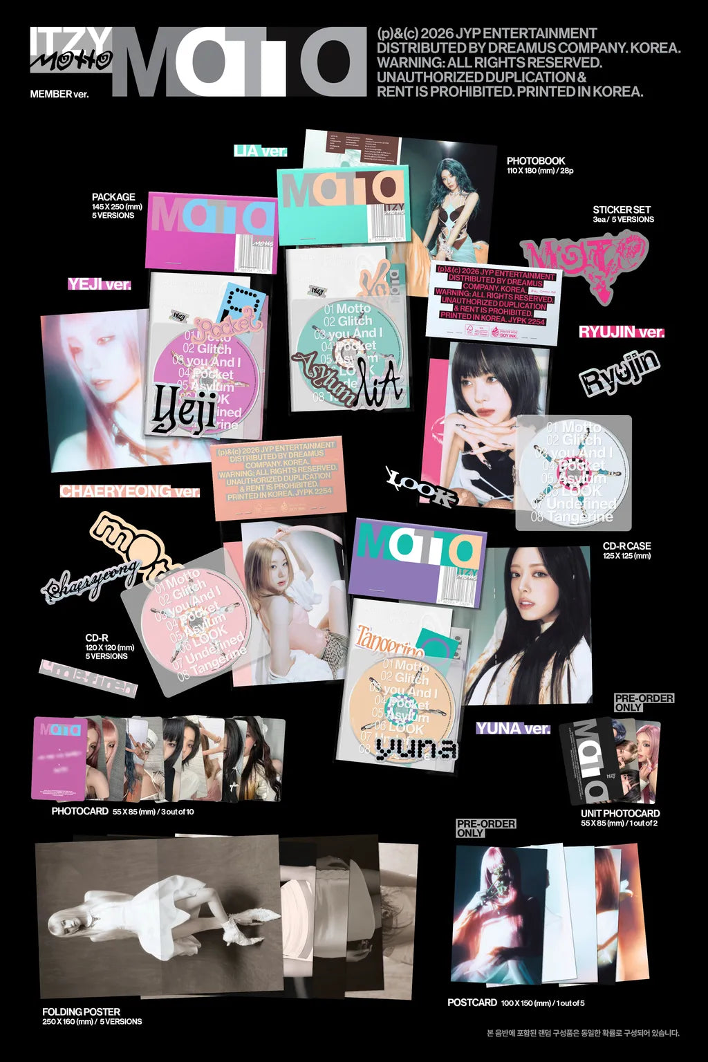 ITZY - 12th Mini Album 'Motto' (Member ver.)
