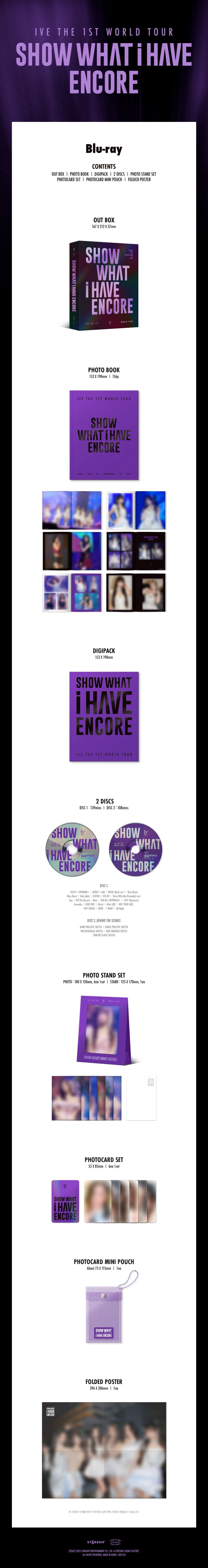 IVE  - THE 1ST WORLD TOUR 'SHOW WHAT I HAVE - ENCORE' (Blu-ray Version)