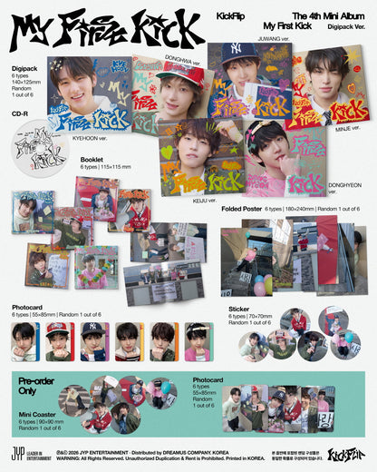 [PRE-ORDER] KICKFLIP - 4th Mini Album 'My First Kick' (Digipack Ver.)
