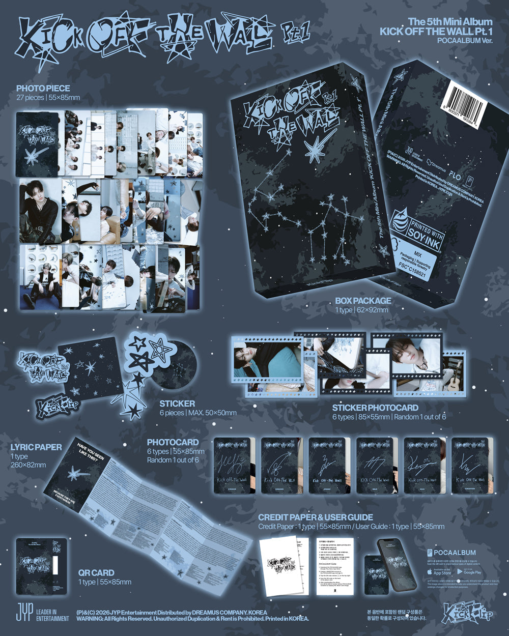 [PRE-ORDER] KICKFLIP - 5th Mini Album 'KICK OFF THE WALL PT.1' (POCAALBUM ver.)