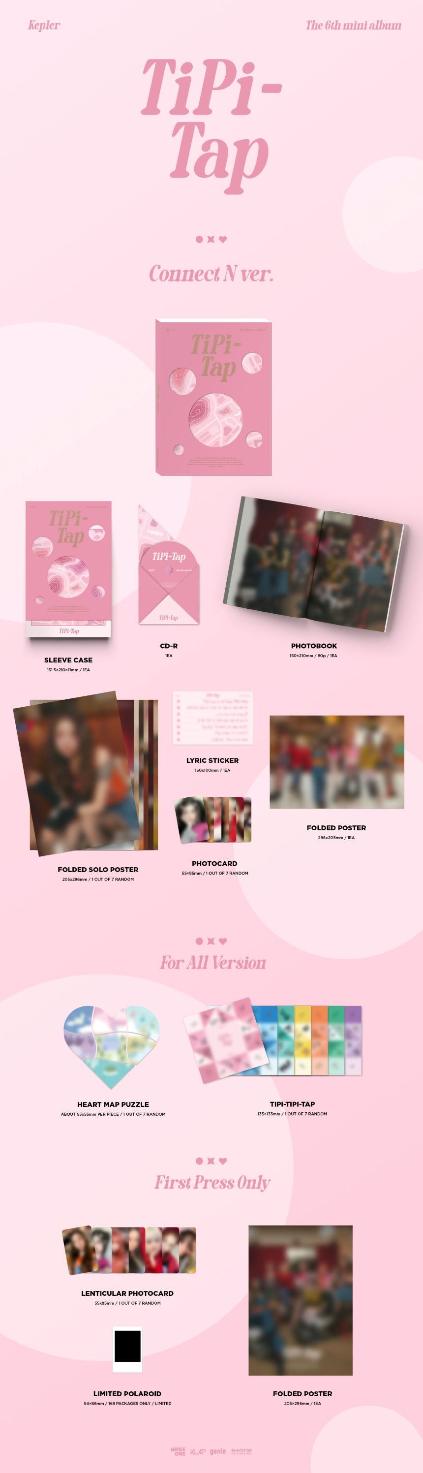 Kep1er - 6th Mini-Album 'TiPi-TaP' (Standard Version) + Apple Music POB Photocard