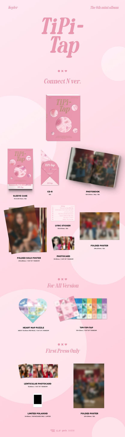 Kep1er - 6th Mini-Album 'TiPi-TaP' (Standard Version) + Apple Music POB Photocard