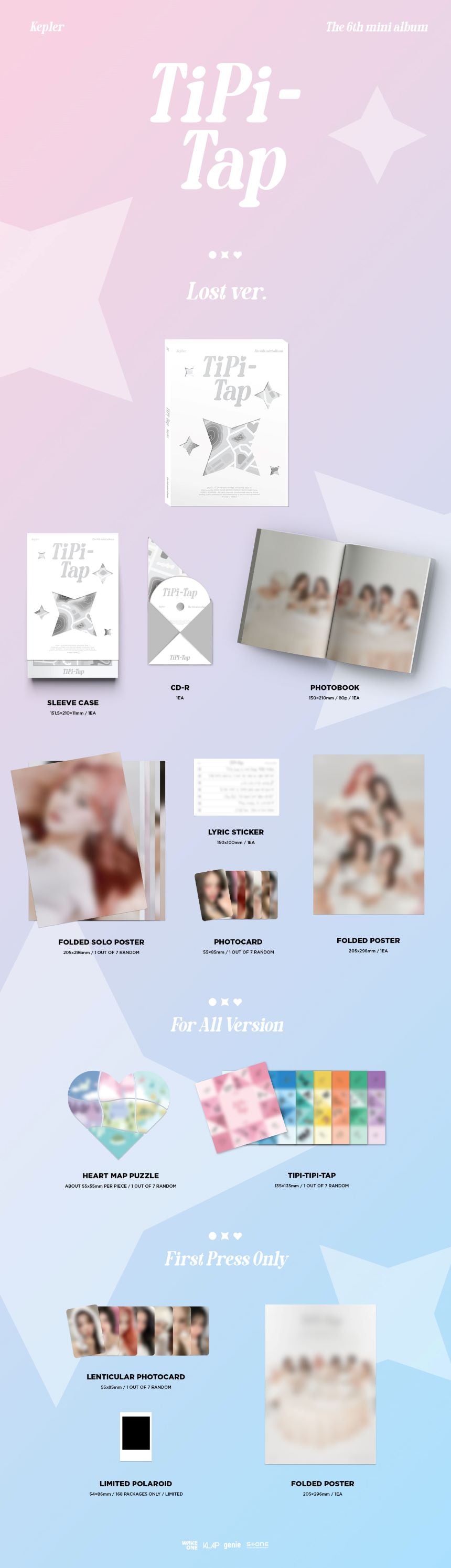 Kep1er - 6th Mini-Album 'TiPi-TaP' (Standard Version) + Apple Music POB Photocard