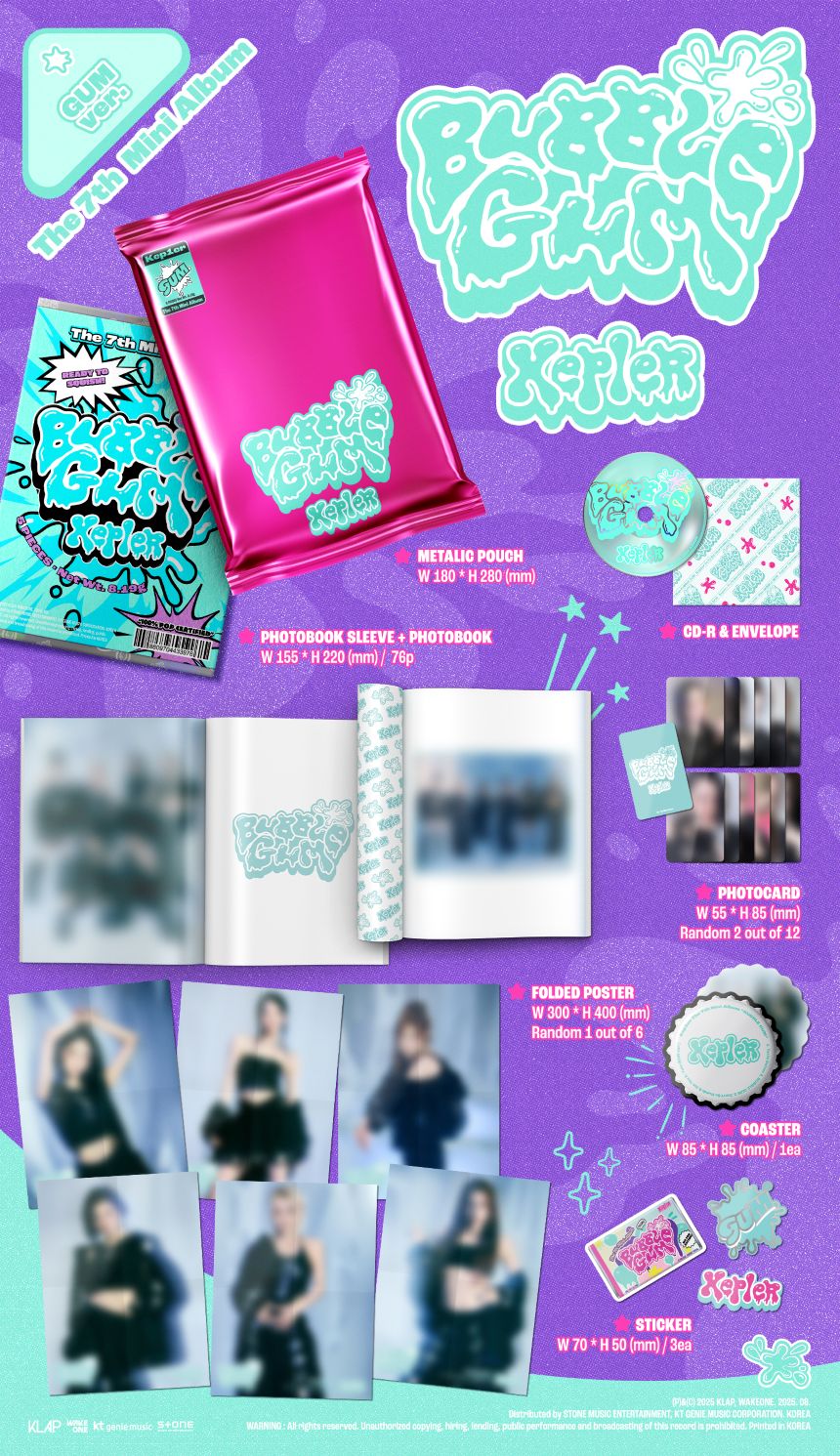 [PRE-ORDER] Kep1er - 7th Mini Album 'BUBBLE GUM' (Standard version)