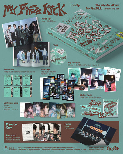[PRE-ORDER] KICKFLIP - 4th Mini Album 'My First Kick' (My First Trip Ver.) + Apple Music Photocard POB