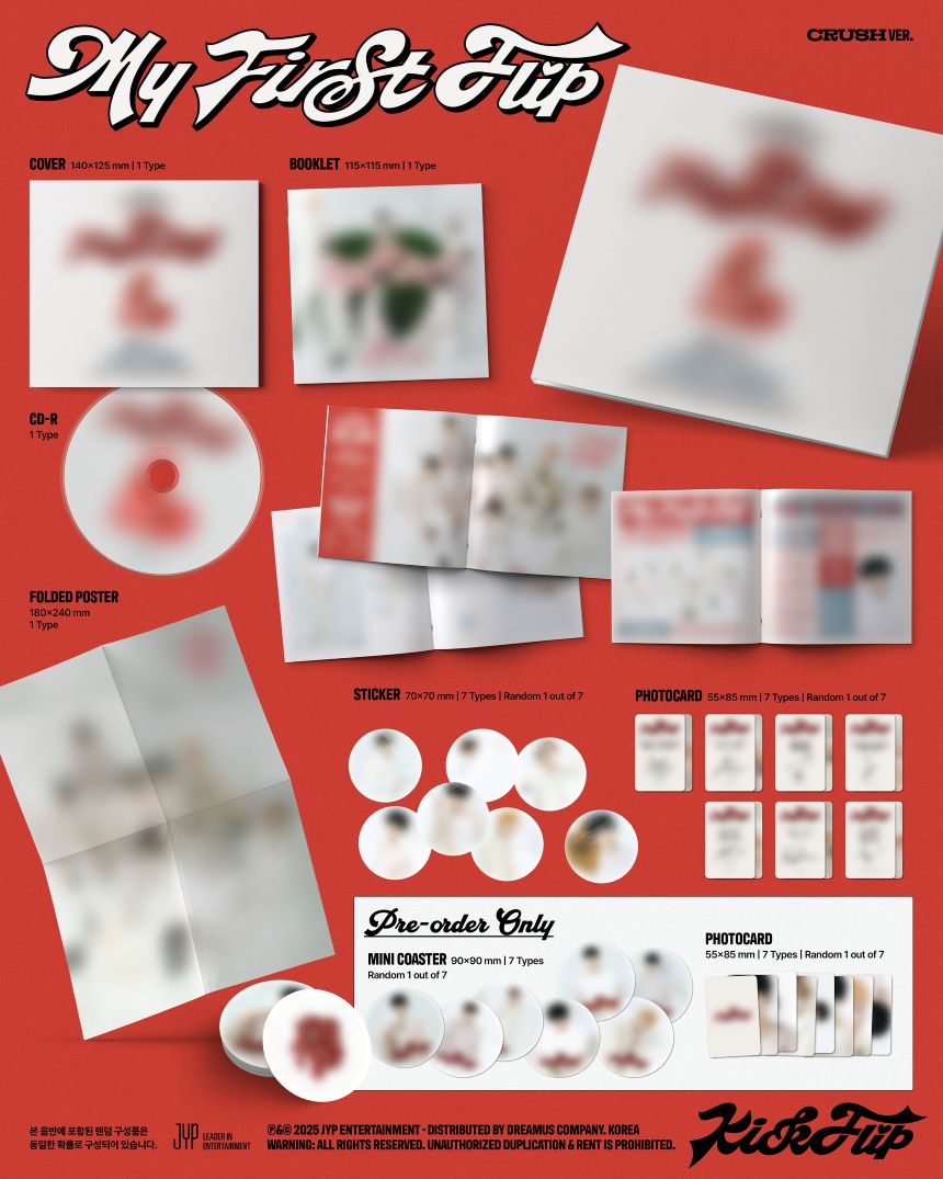 [PRE-ORDER] KickFlip- 3rd Mini Album 'My First Flip' (CRUSH ver.) + Apple Music Photocard POB