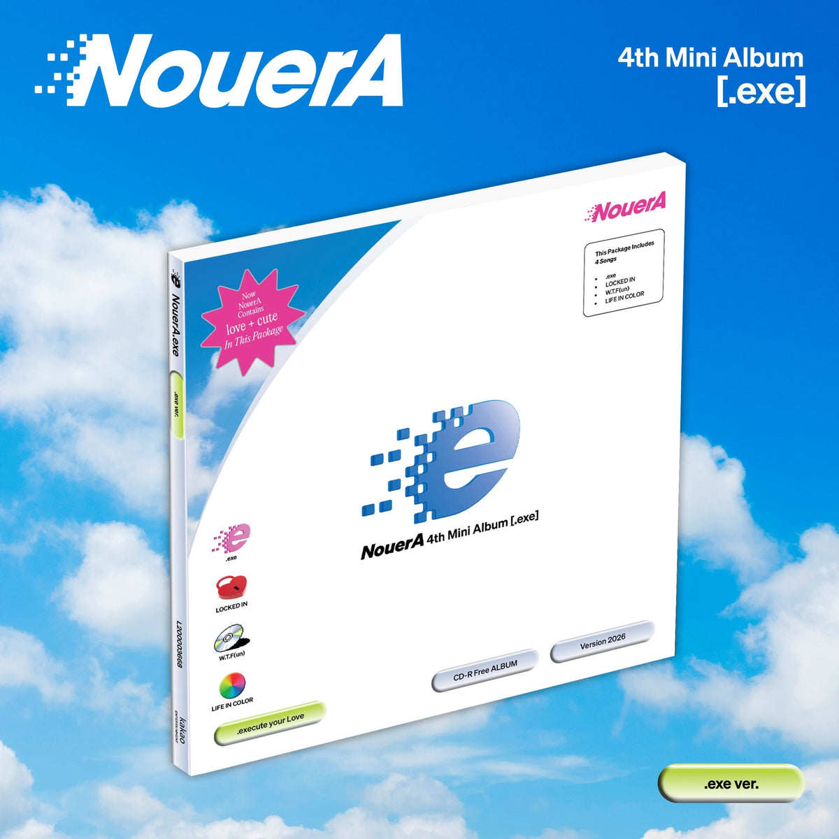 [PRE-ORDER] NouerA - 4th Mini Album '.exe.' (.exe ver.)(RANDOM MEMBER SIGNED)