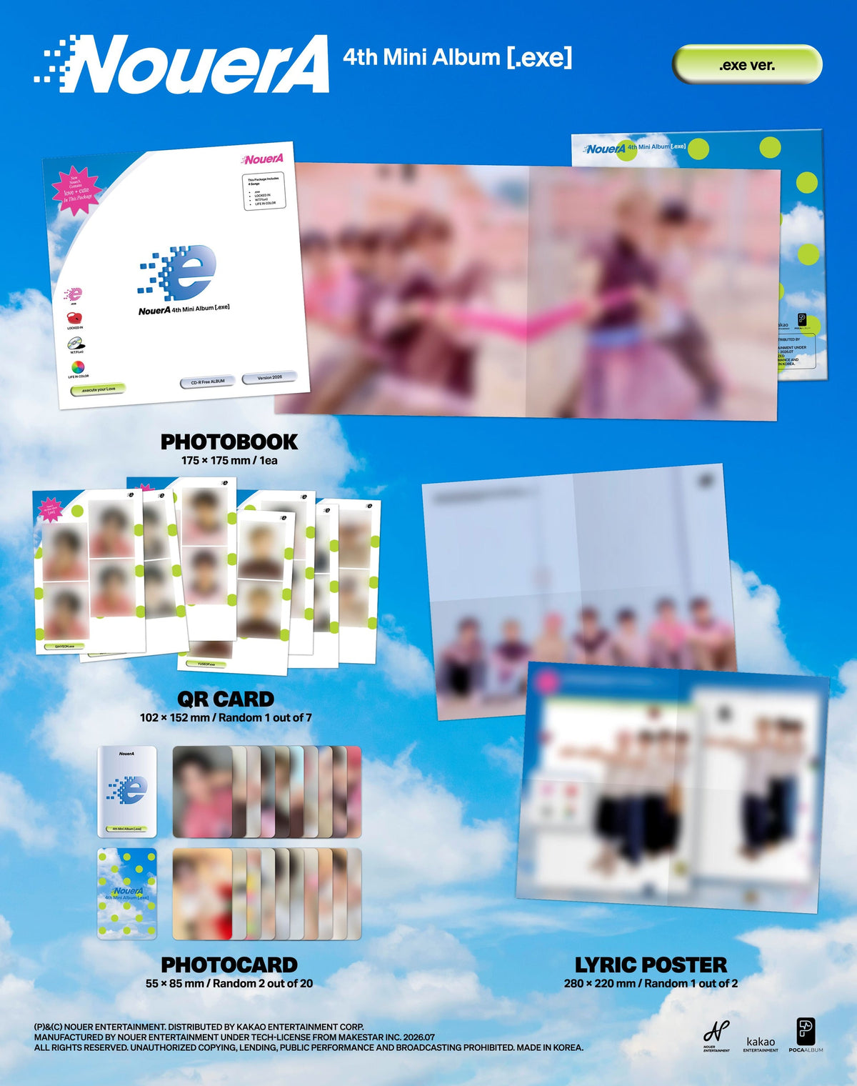 [PRE-ORDER] NouerA - 4th Mini Album '.exe.' (.exe ver.)(RANDOM MEMBER SIGNED)