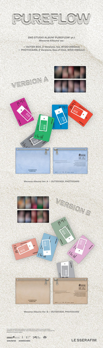 LE SSERAFIM - 2nd Studio Album 'PUREFLOW pt.1' (Weverse Albums ver.)