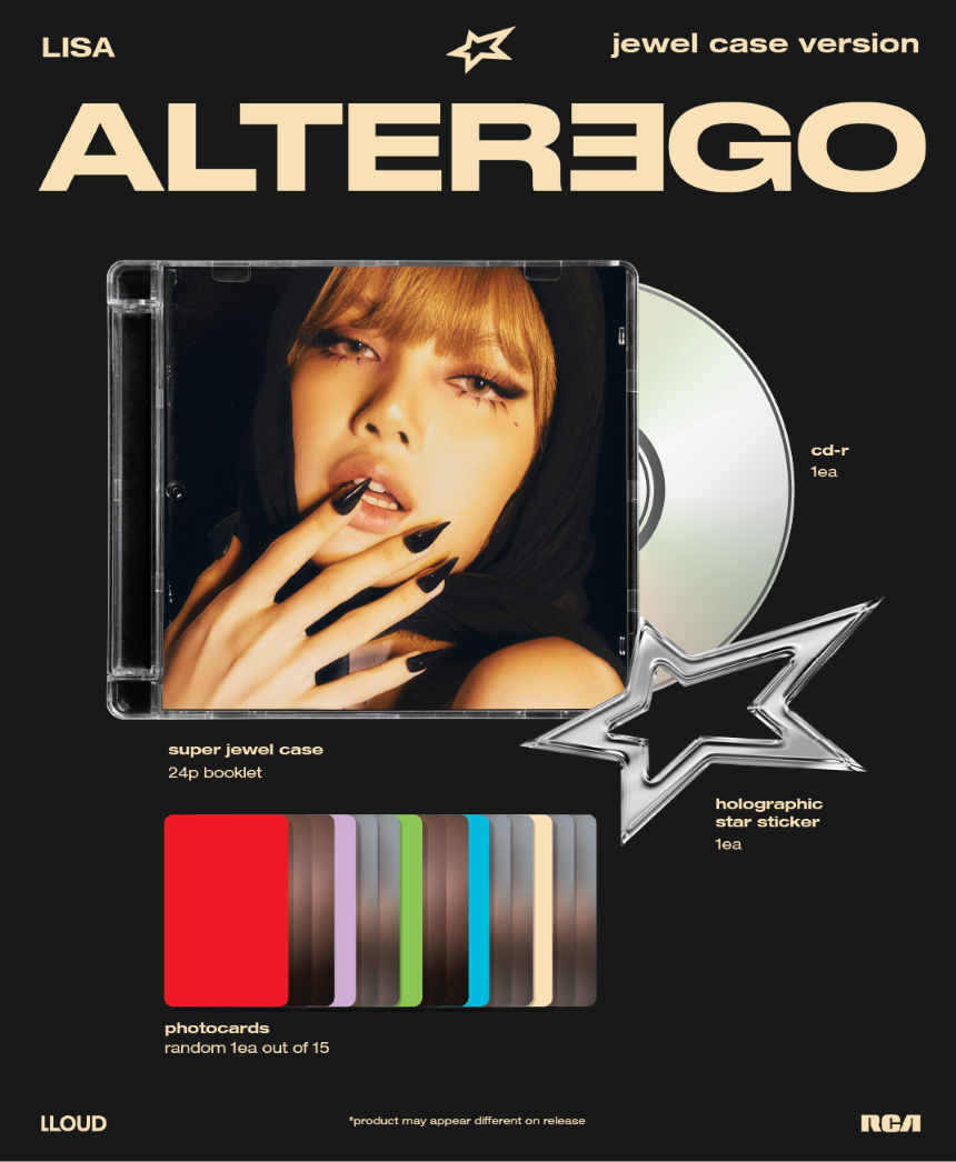 [PRE-ORDER] BLACKPINK - LISA - 'Alter Ego' (Jewel Case Version) + Apple Music POB Photocard