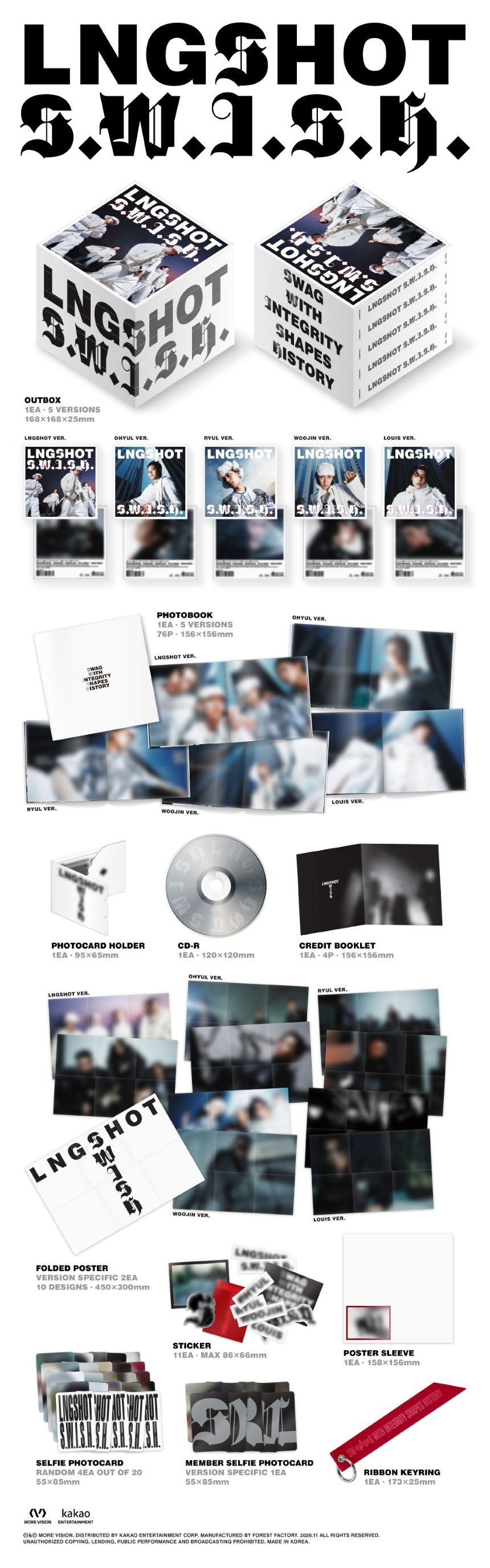 [PRE-ORDER] LNGSHOT - EP 'S.W.I.S.H.' (Standard ver.) + Apple Music POB