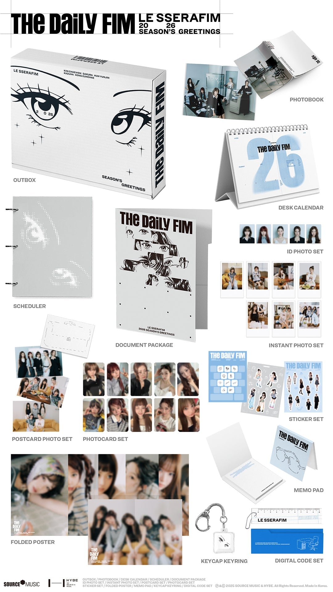 [PRE-ORDER] LE SSERAFIM - 2026 SEASON'S GREETINGS 'THE DAILY FIM'