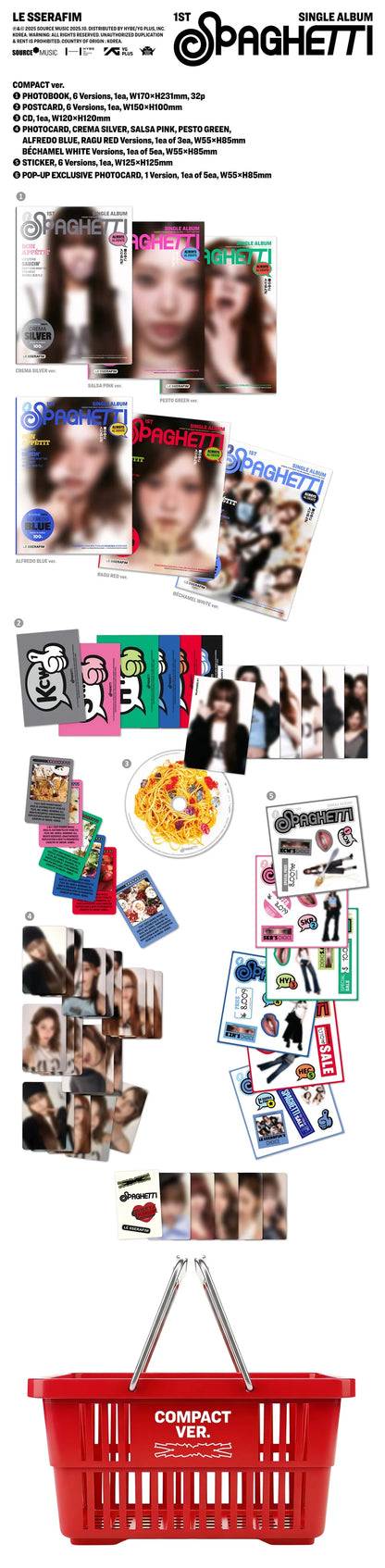 LE SSERAFIM - 1st Single Album 'SPAGHETTI' (COMPACT ver.) [POP-UP Excl.]