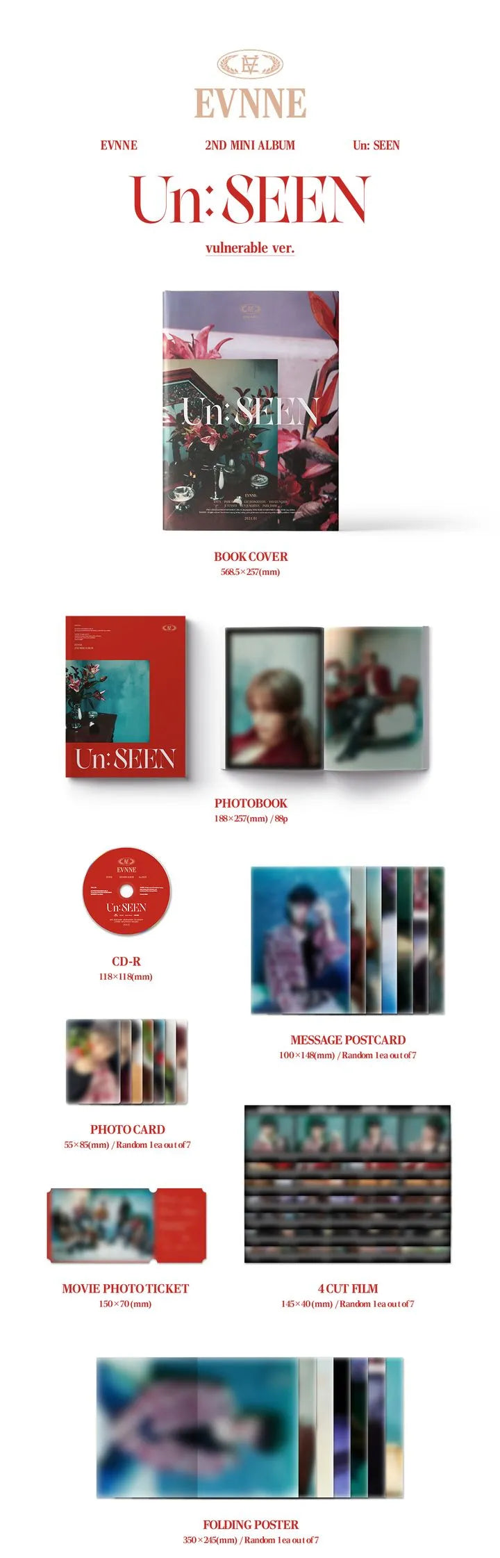 [FINAL SALE] EVNNE - 2nd Mini-Album 'Un:SEEN' [SIGNED ALBUM] (US Version)