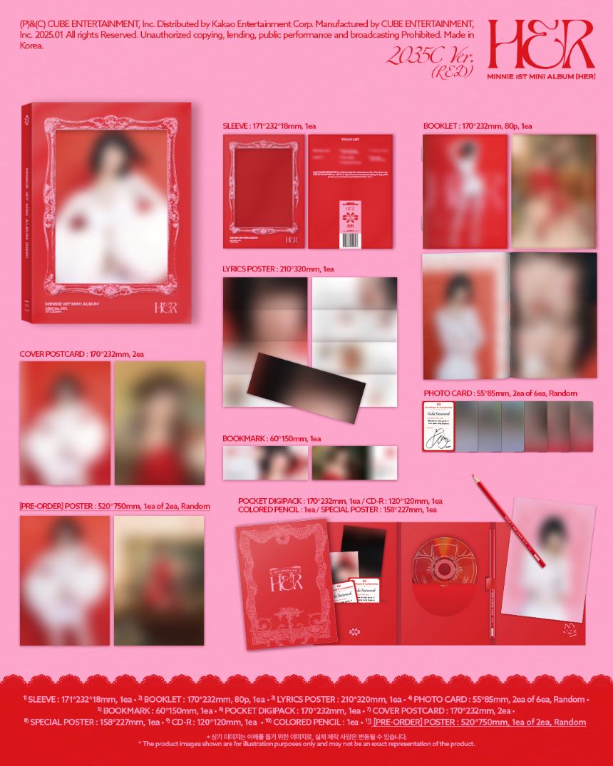 [PRE-ORDER] (G)I-DLE - MINNIE - 1st Mini-Album 'HER' + Apple Music POB Photocard