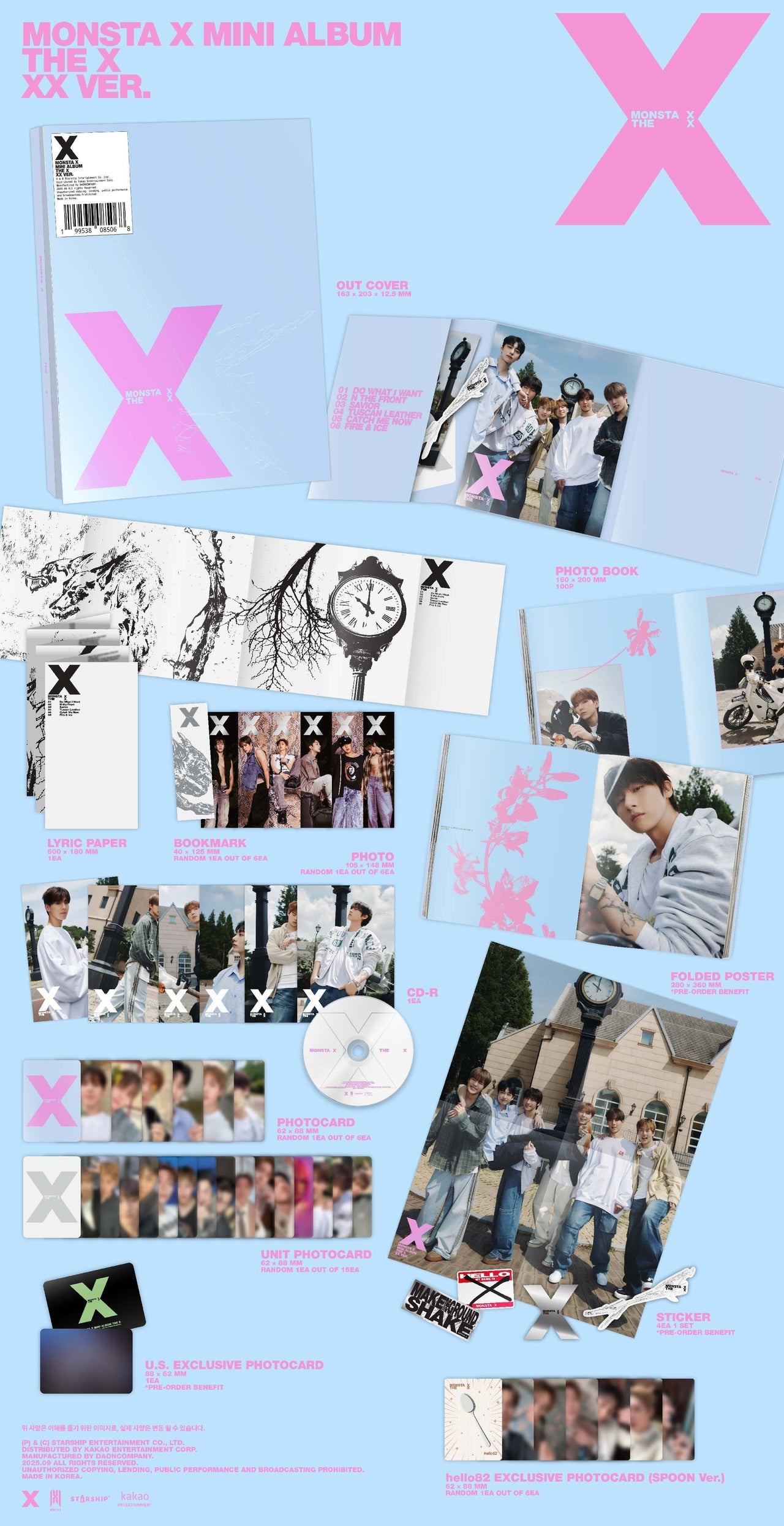 [PRE-ORDER] MONSTA X - 'THE X' (Standard ver.) (hello82 [POP-UP Exclusive])