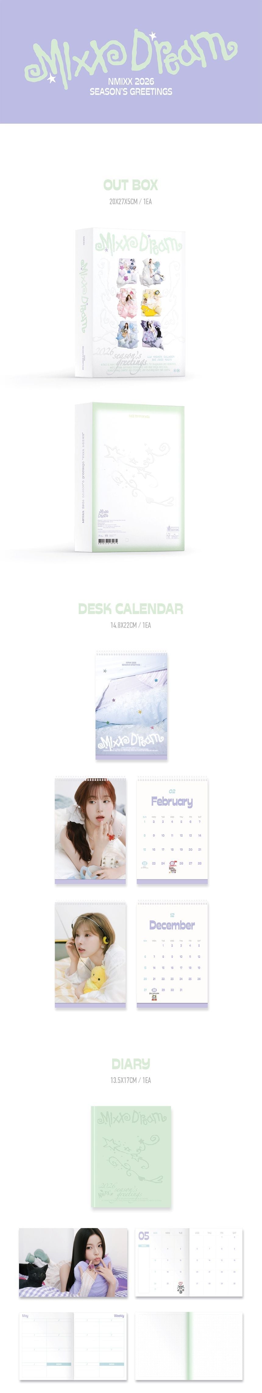 [PRE-ORDER] NMIXX - 2026 SEASON'S GREETINGS 'MIXX DREAM' + Photocard Set POB