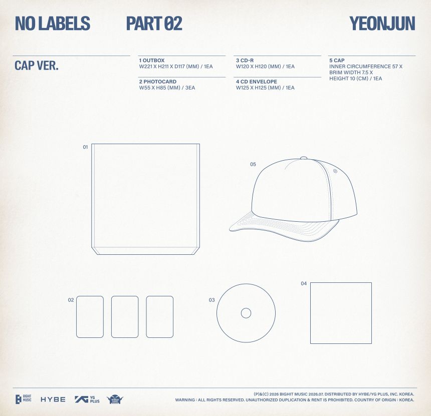 [PRE-ORDER] TXT - YEONJUN - 'NO LABELS: PART 02' (Cap ver.)