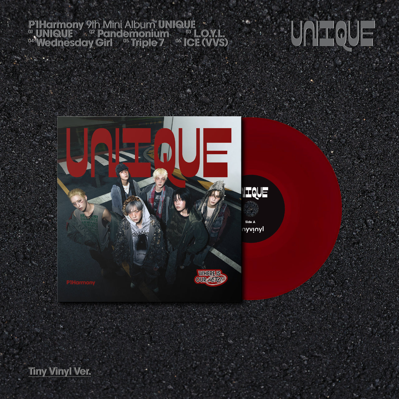 P1Harmony - 9th Mini Album 'Unique' (Tiny Vinyl ver.)