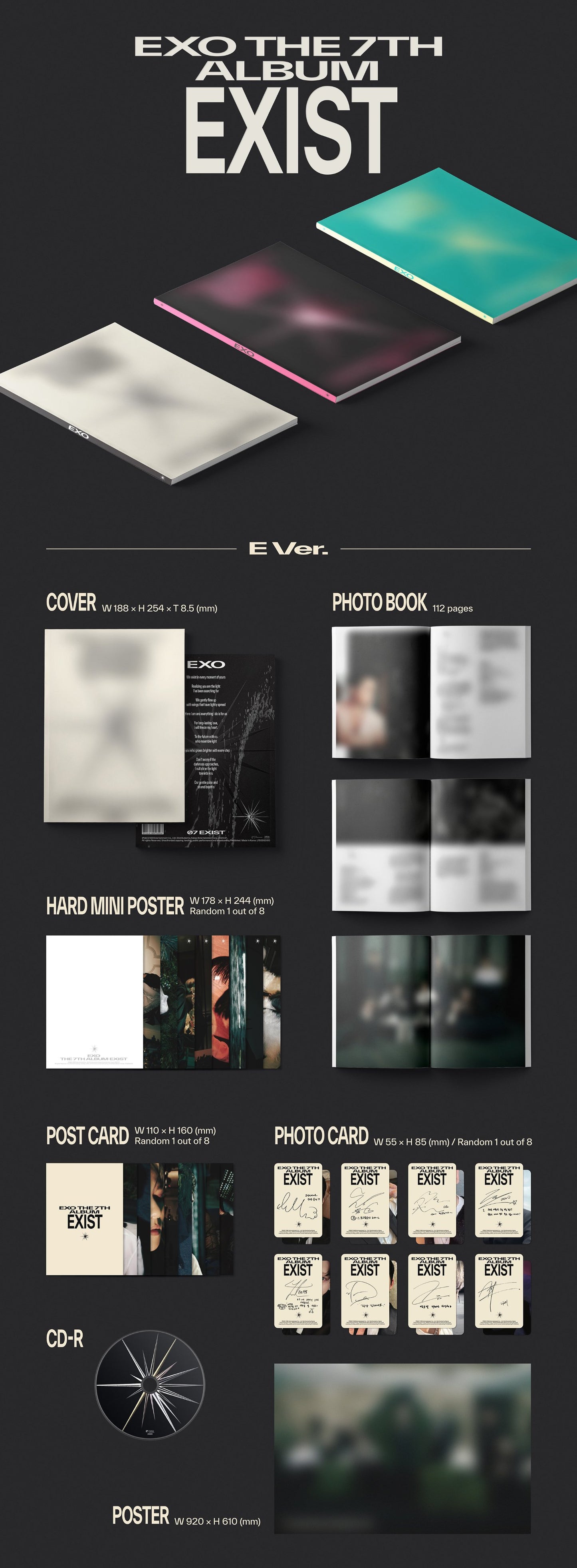 EXO - The 7th Album 'EXIST' (Photobook Version) + Apple Music POB Photocard