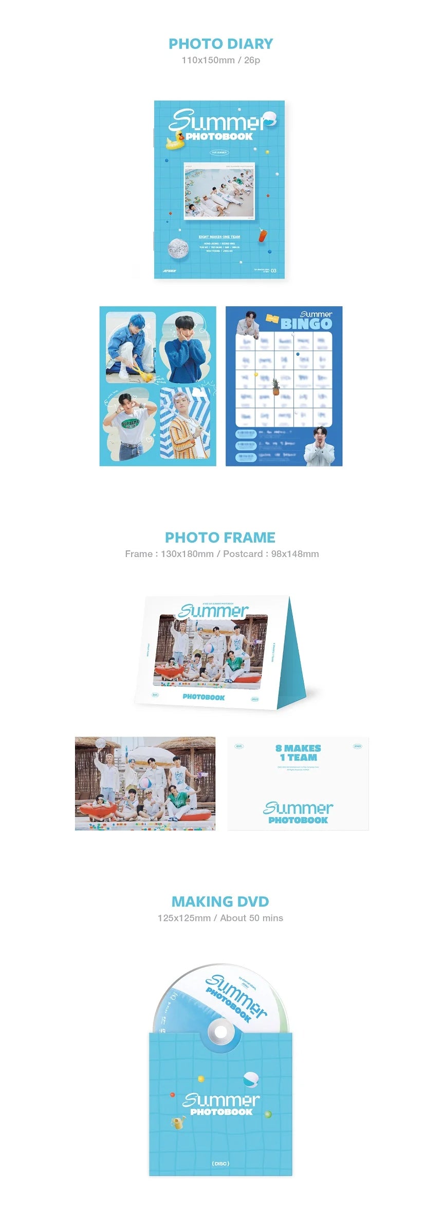 ATEEZ - 2023 Summer Photobook + POB Photocard