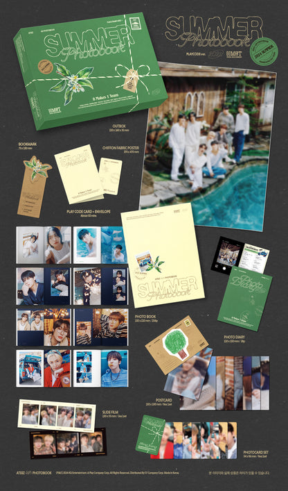 ATEEZ 에이티즈 - 2024 Summer Photobook (PLAYCODE Version) + Makestar POB Unit Photcard