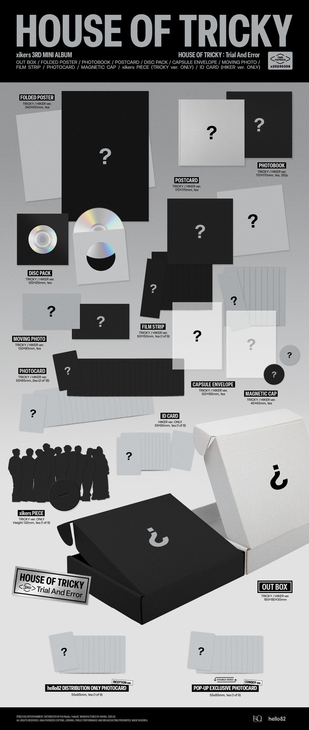 xikers - 3rd Mini-Album 'HOUSE OF TRICKY: Trial and Error' (US Version) (Pop-up Exclusive)