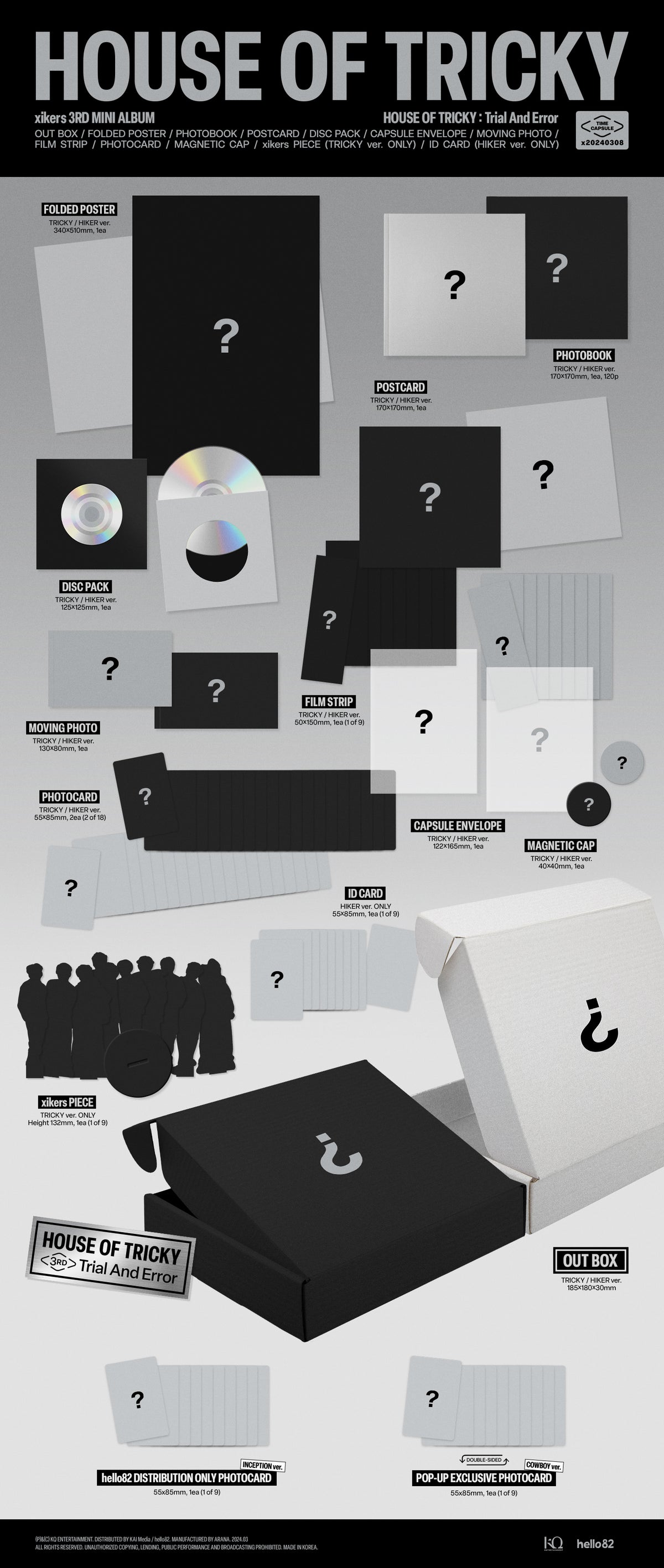xikers - 3rd Mini-Album 'HOUSE OF TRICKY: Trial and Error' (US Version) (Pop-up Exclusive)