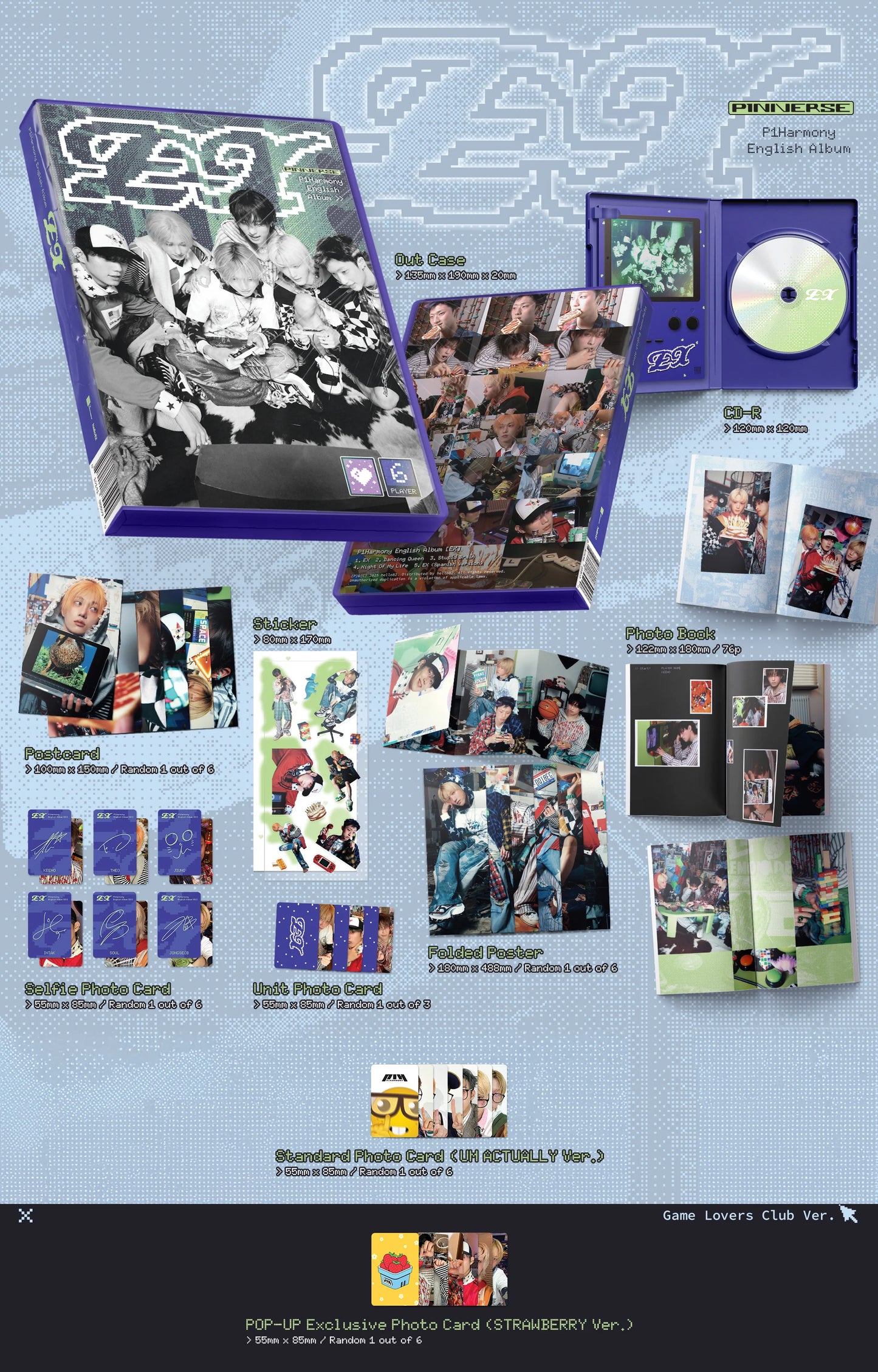 [PRE-ORDER] P1Harmony - 1st English Album 'EX' (Photobook Version) [RANDOM MEMBER SIGNED]