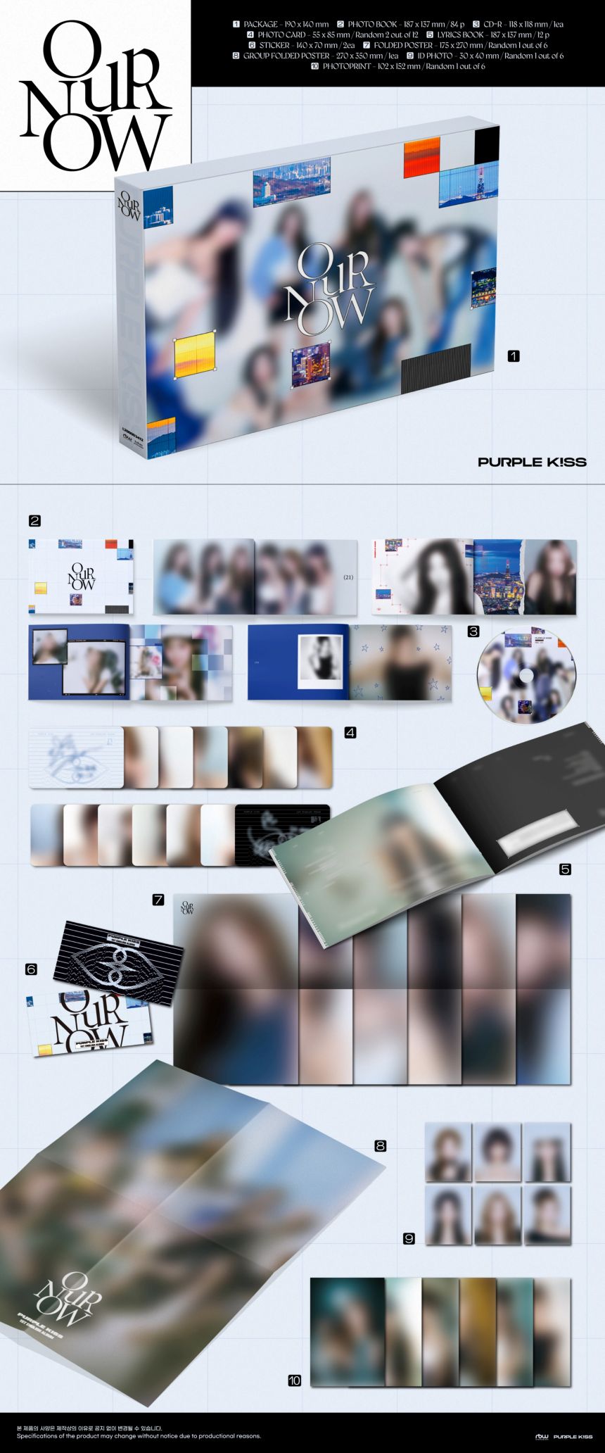 [PRE-ORDER] PURPLE KISS - 1st English Album 'Our Now'