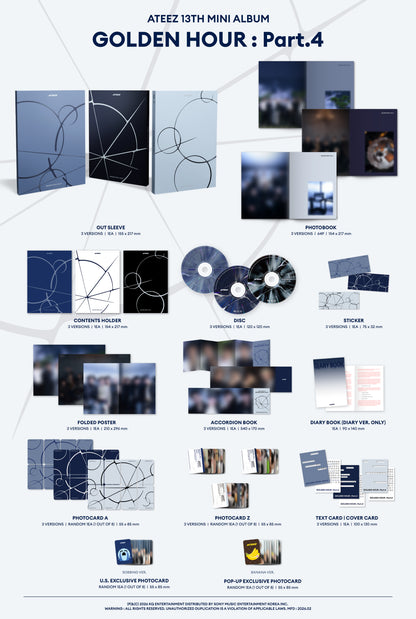 [PRE-ORDER] ATEEZ - 'GOLDEN HOUR : Part.4' (Photobook ver.) hello82 [POP-UP Exclusive]