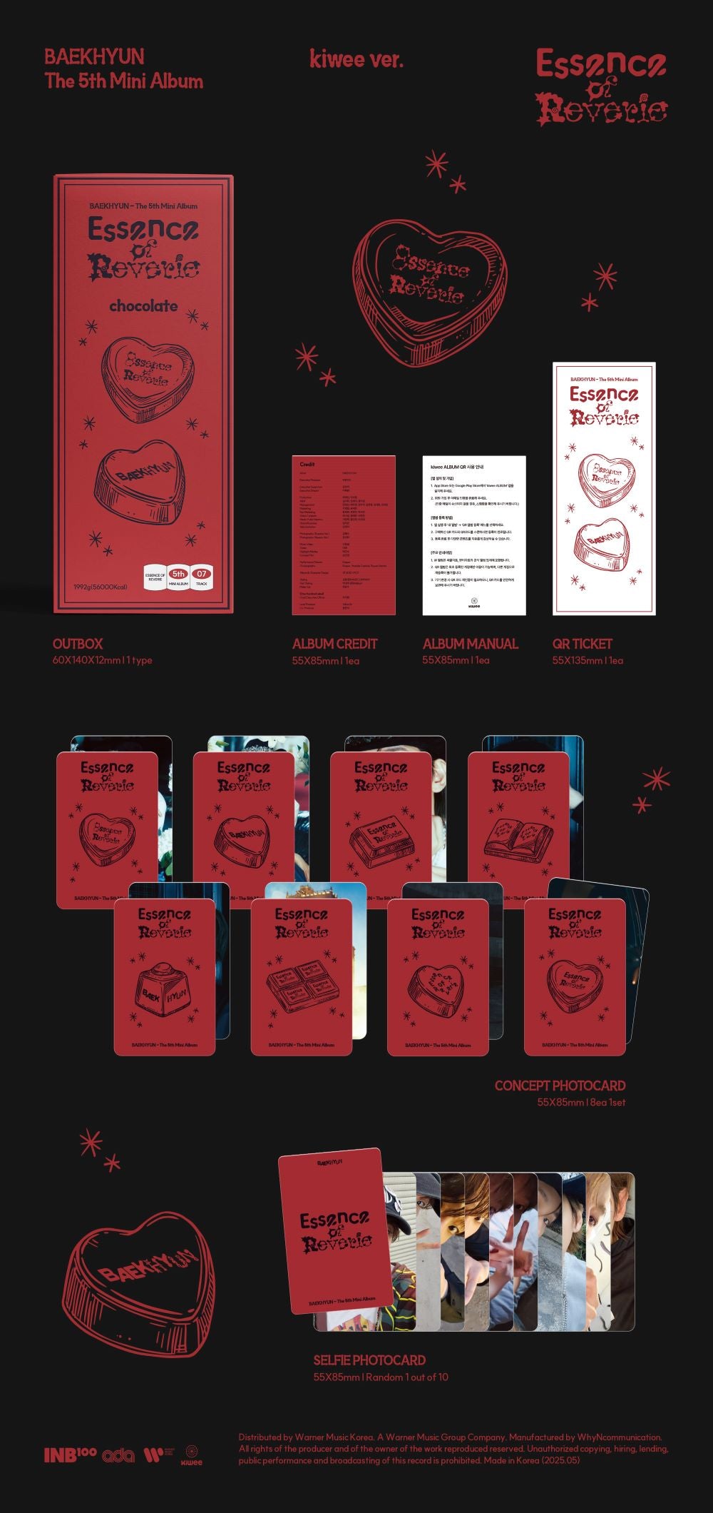 EXO - BAEKHYUN - The 5th Mini-Album 'Essence of Reverie' (Platform Album) (kiwee Version)