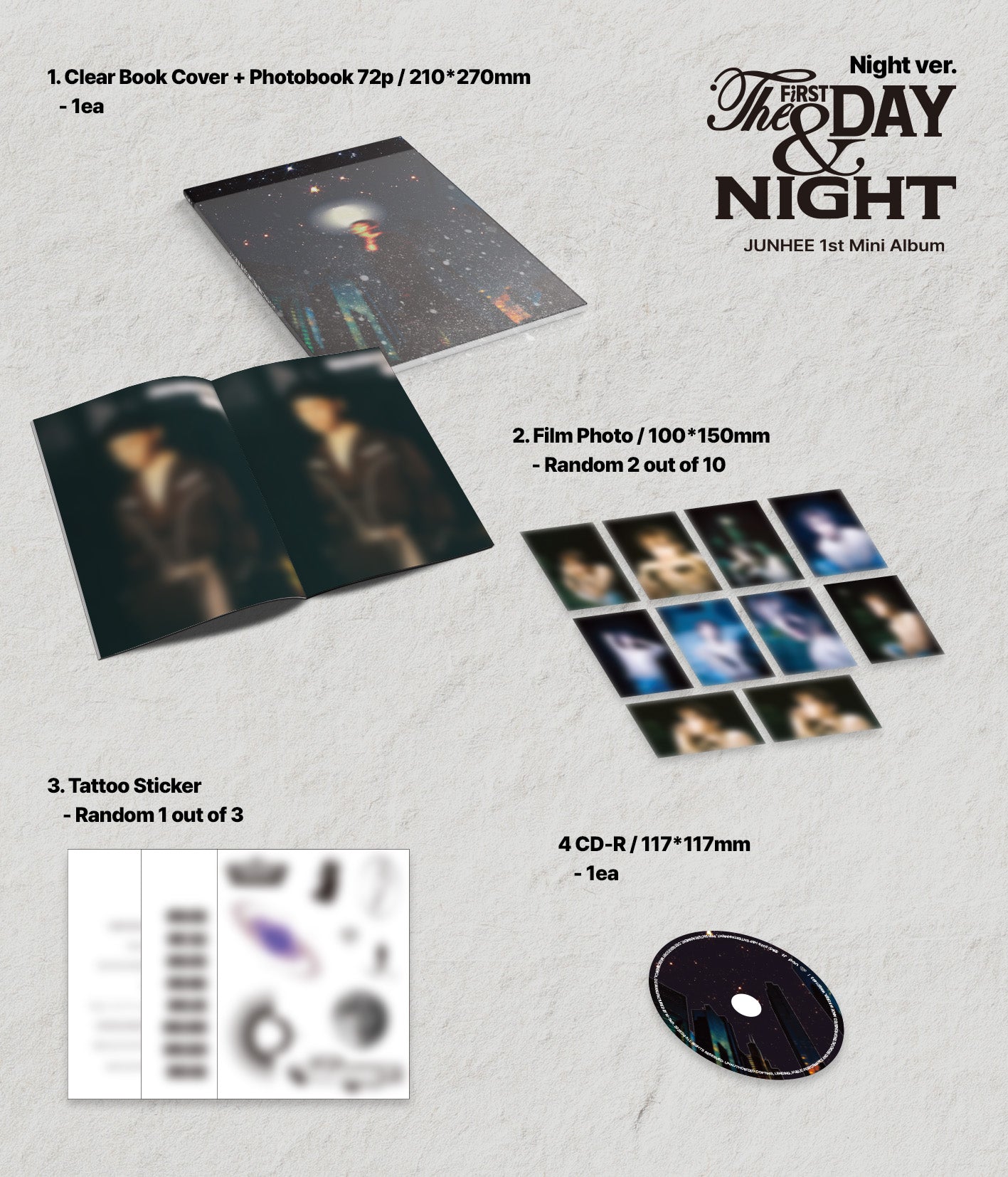 [FANCALL ENTRY] A.C.E - JUNHEE - 1st Solo Mini Album 'The First Day and Night' + Kloud K-Pop Lucky Draw Photocard POB