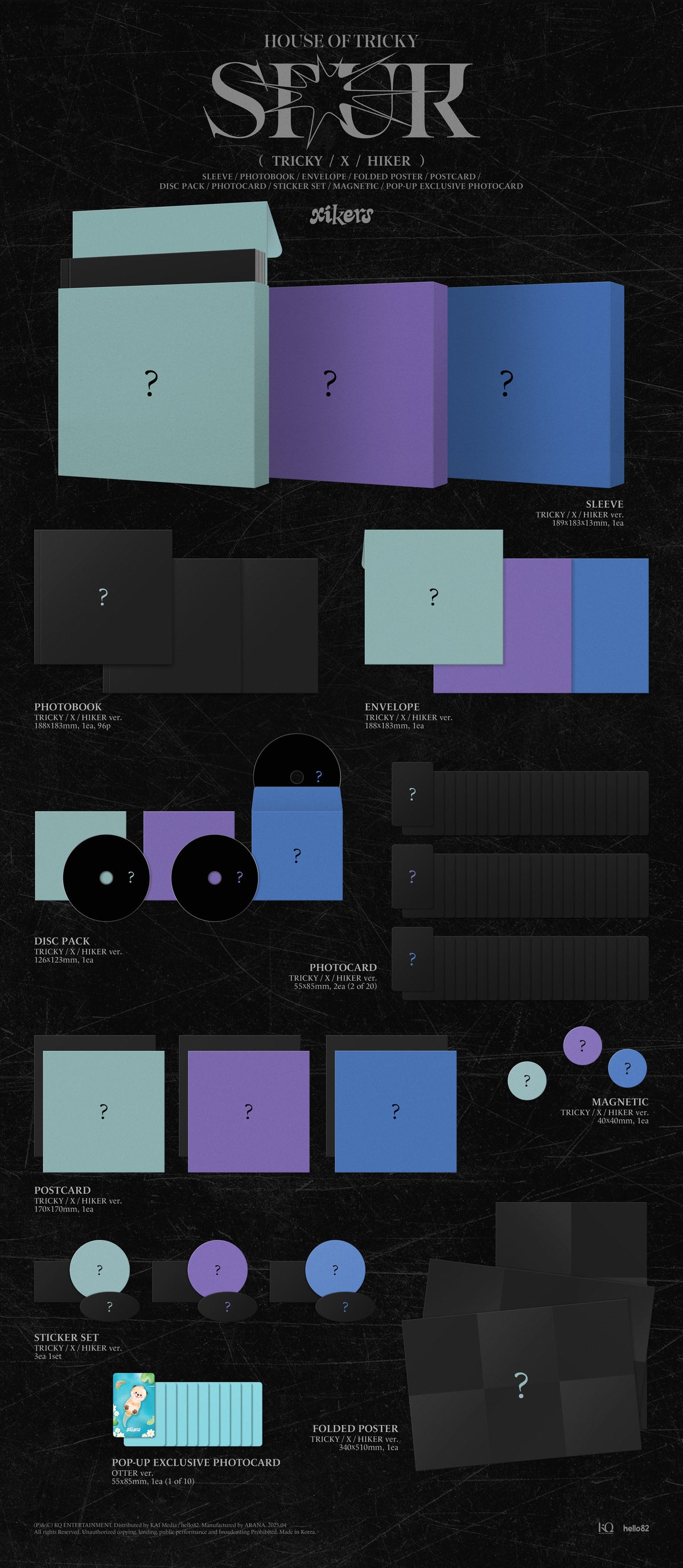 xikers - 5th Mini-Album 'HOUSE OF TRICKY: SPUR' (US Version) (hello82 Pop-up Exclusive)