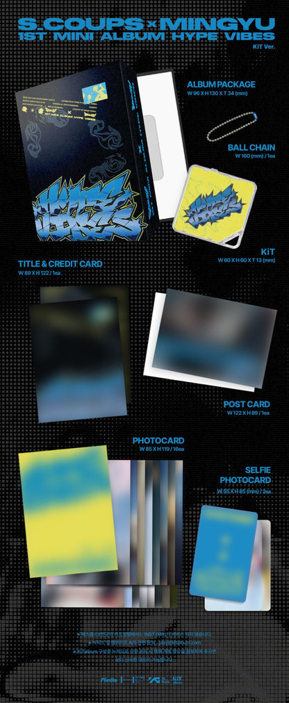 [PRE-ORDER] Seventeen - S.COUPS X MINGYU - 1st Mini Album 'HYPE VIBES' (KiT ver.)
