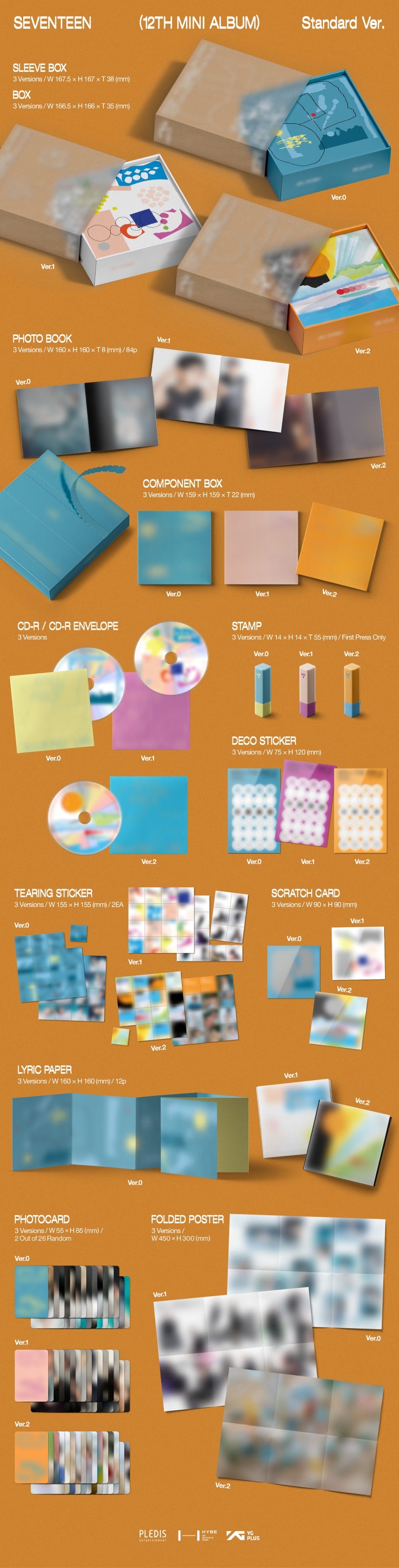 Seventeen - 12th Mini-Album 'SPILL THE FEELS' (Standard Version)