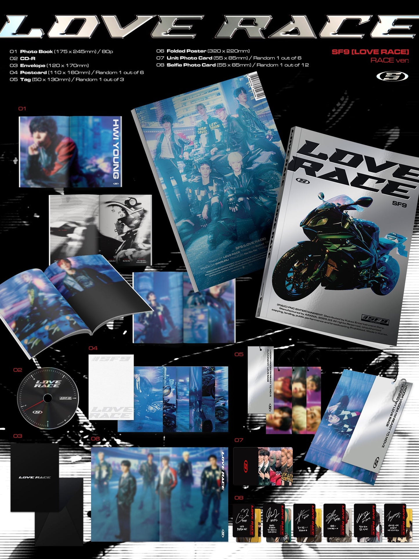 SF9 - Mini Album: LOVE RACE (Random) [SIGNED US Version]