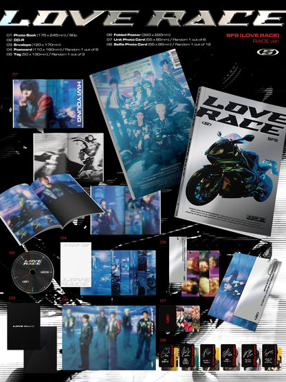 SF9 - Mini Album: LOVE RACE (Random) [SIGNED US Version]