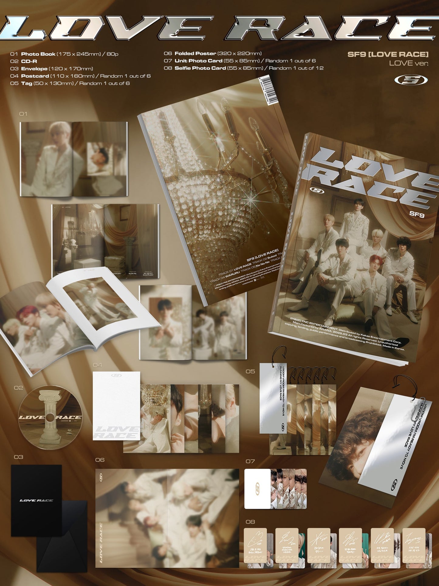 SF9 - Mini Album: LOVE RACE (Random) [SIGNED US Version]