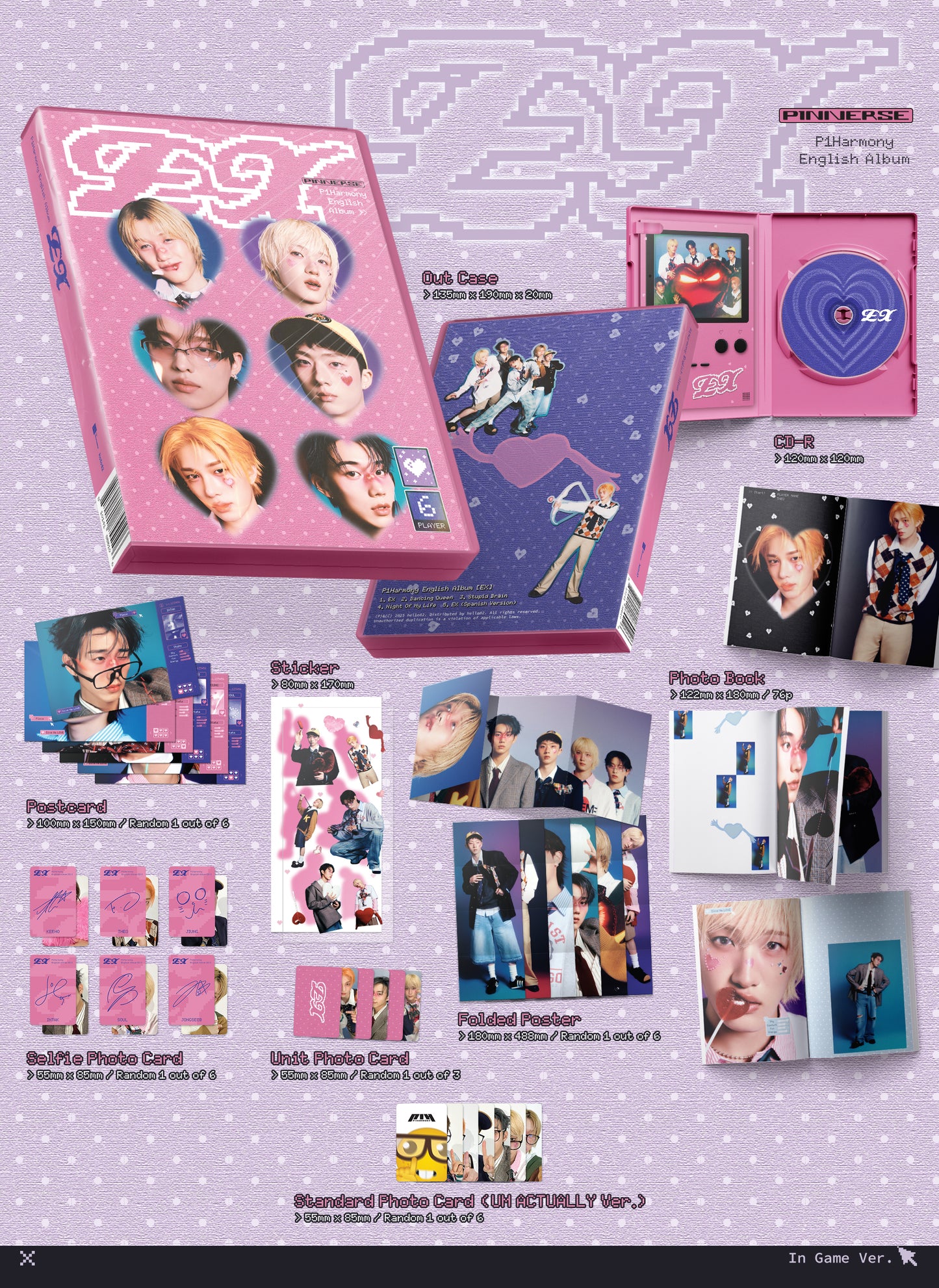 P1Harmony - 1st English Album 'EX' (Photobook Version) [RANDOM MEMBER SIGNED]