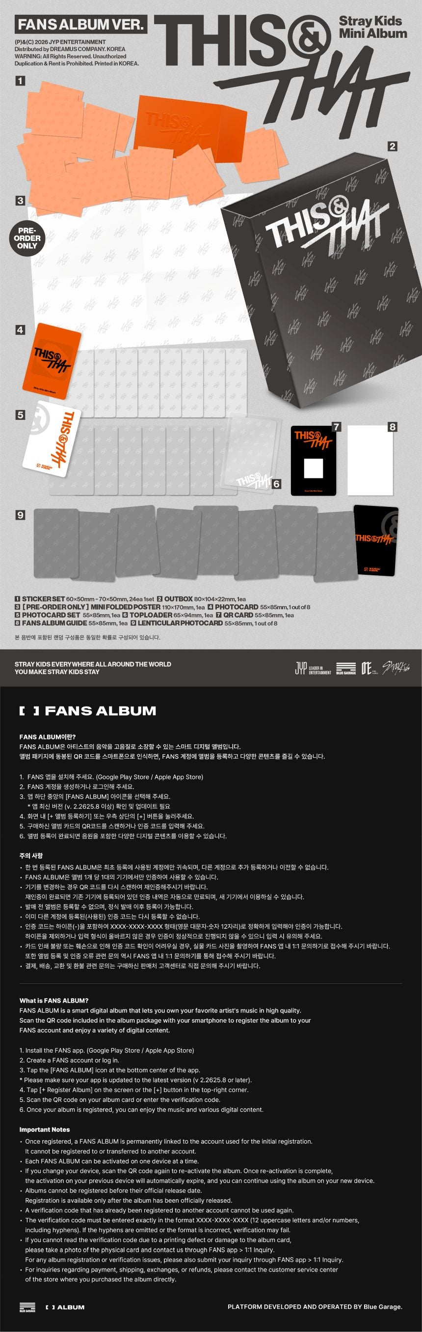 [PRE-ORDER] STRAY KIDS - 10th Mini Album 'THIS & THAT' (FANS ALBUM ver.) (PLATFORM) + SOUNDWAVE Photocard POB