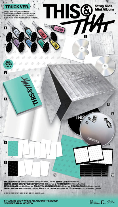 [PRE-ORDER] STRAY KIDS - 10th Mini Album 'THIS & THAT' (TRUCK ver.) + SOUNDWAVE Photocard POB