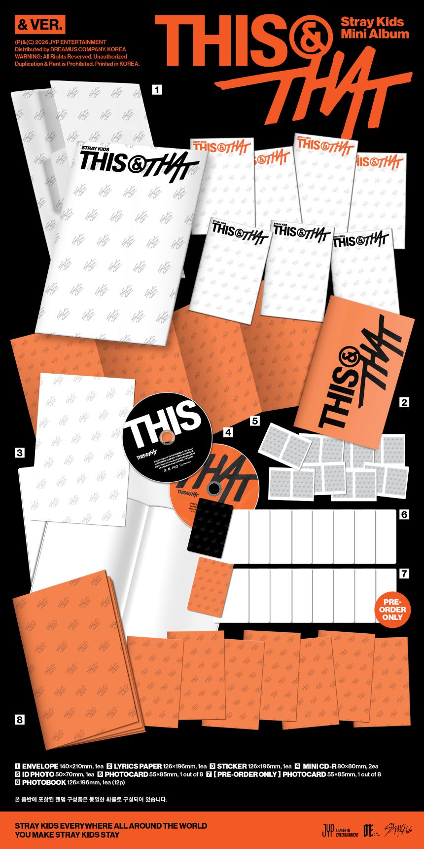 [PRE-ORDER] STRAY KIDS - 10th Mini Album 'THIS & THAT' (& ver.) + MAKESTAR Photocard POB