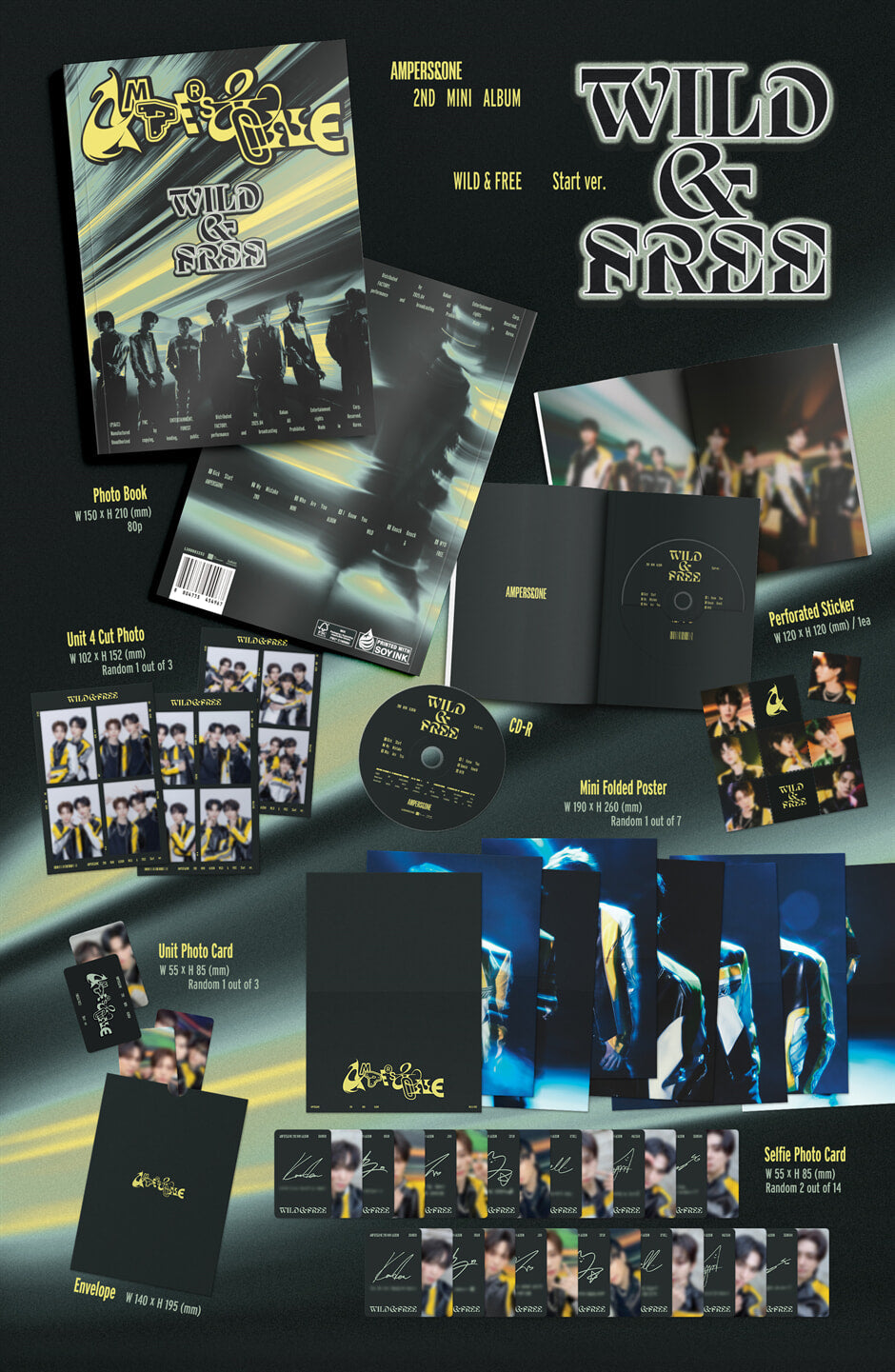 AMPERS&ONE - 2nd Mini Album 'WILD & FREE' (START ver.)