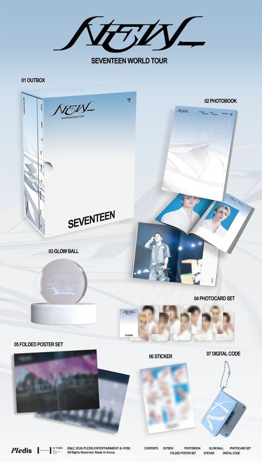 SEVENTEEN - SEVENTEEN WORLD TOUR 'NEW_' DIGITAL CODE + PHOTO POB