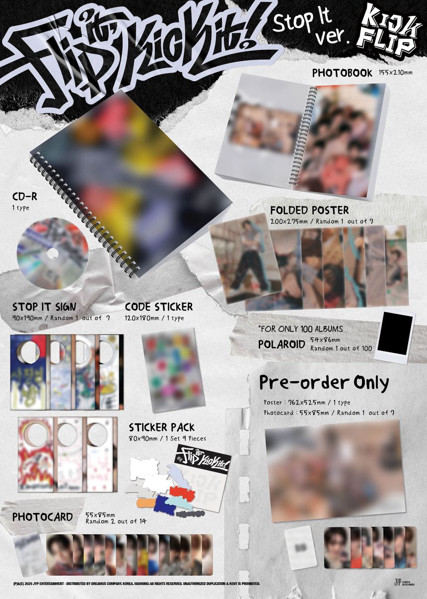 [PRE-ORDER] KickFlip - 1st Mini-Album 'Flip it, Kick it!' (Standard Version) + Apple Music POB Photocard