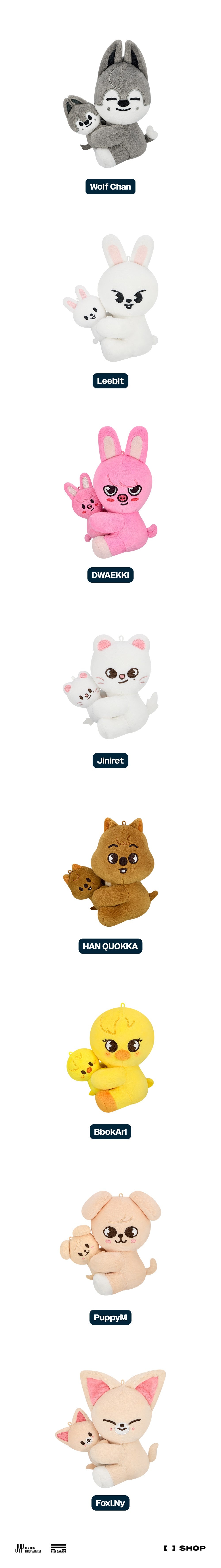 [PRE-ORDER] STRAY KIDS - 'dominATE : celebrATE' Merch - SKZOO Magnet Plush Set
