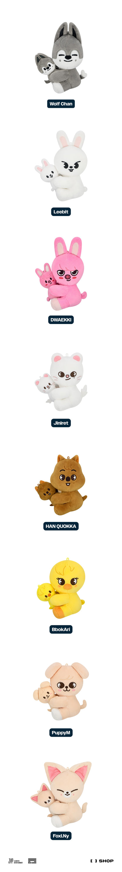[PRE-ORDER] STRAY KIDS - 'dominATE : celebrATE' Merch - SKZOO Magnet Plush Set